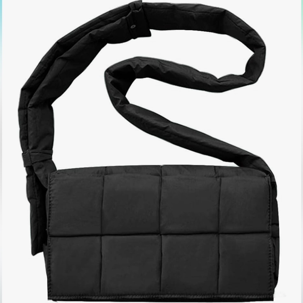 Amazon Puffer Woven Crossbody Bag